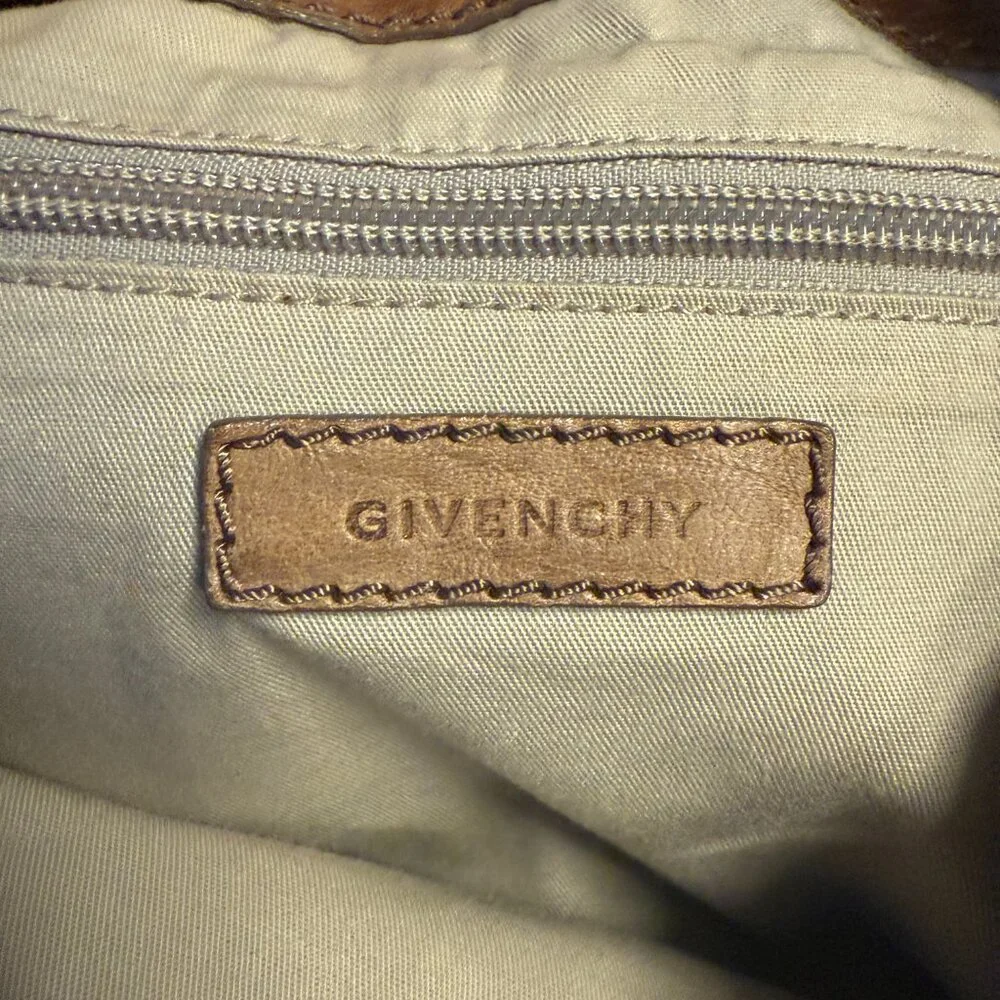 Givenchy Cognac Brown Leather Hobo Bag